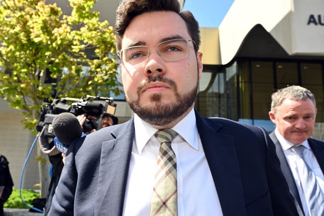 <p>File: Former Liberal Party staffer Bruce Lehrmann leaves the ACT Supreme Court in Canberra, on 27 Oct 2022</p>