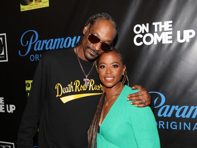 <p>Snoop Dogg and wife, Shante Broadus, in September 2022</p>