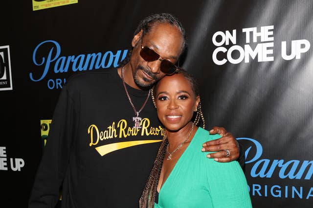 <p>Snoop Dogg and wife, Shante Broadus, in September 2022</p>