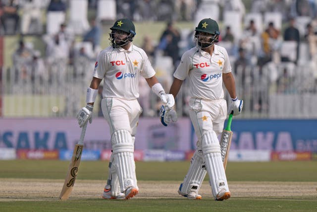Pakistan navigated their way to the tea break 108 without loss (Anjum Naveed/AP)