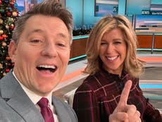 ‘The fight goes on’: Kate Garraway says husband Derek is back home from hospital as she returns to GMB