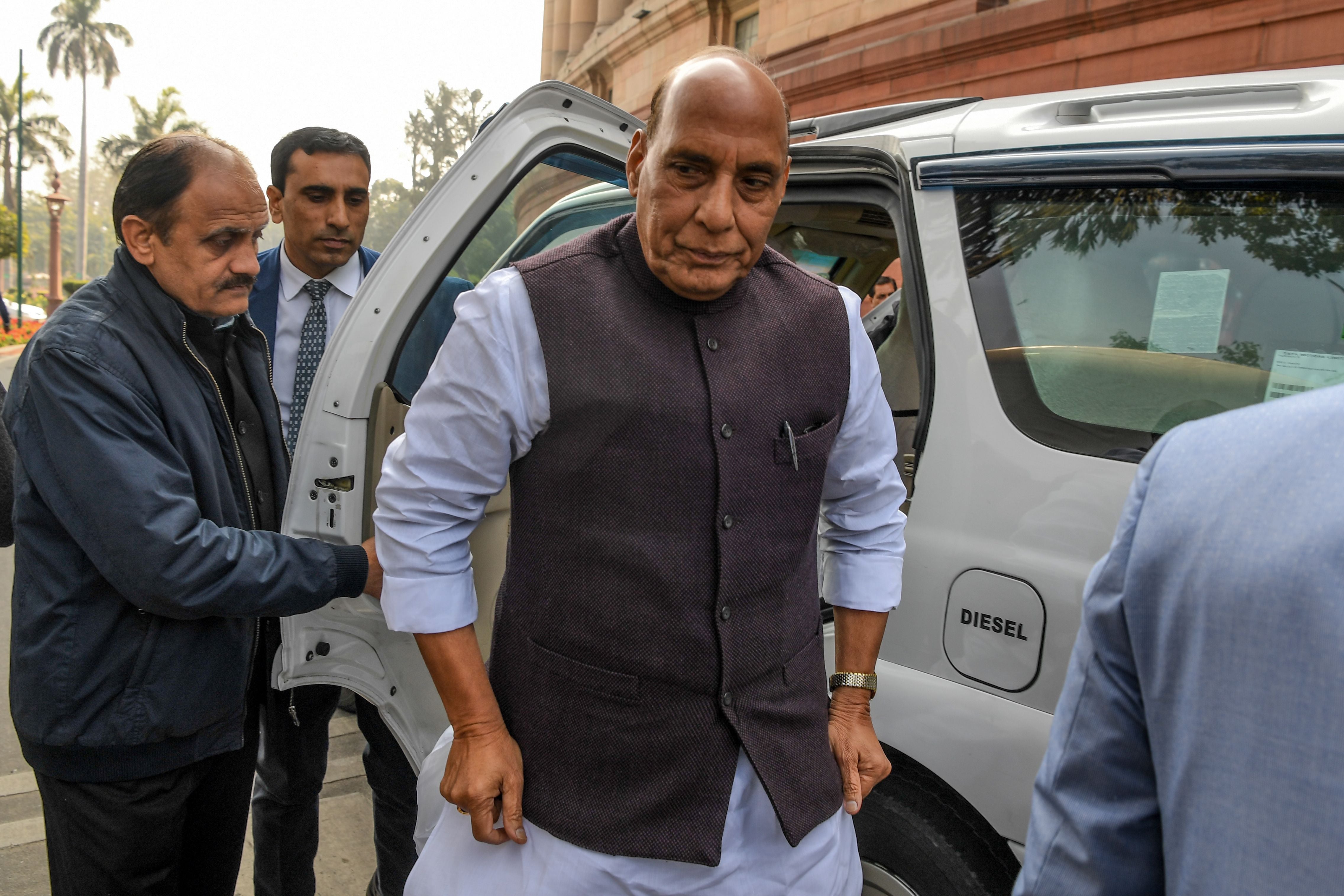 India’s defence minister Rajnath Singh who formely served as home minister