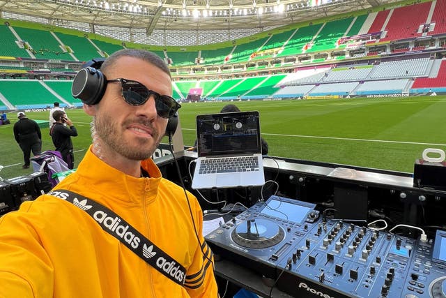 World Cup DJ Tony Perry believes Chesney Hawkes could help soundtrack England’s bid for glory after he added the star’s anthem The One And Only to his Three Lions playlist (Tony Perry/PA)