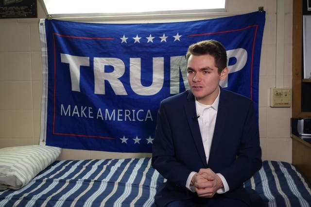 <p>Nick Fuentes, the white supremacist who dined with Donald Trump </p>