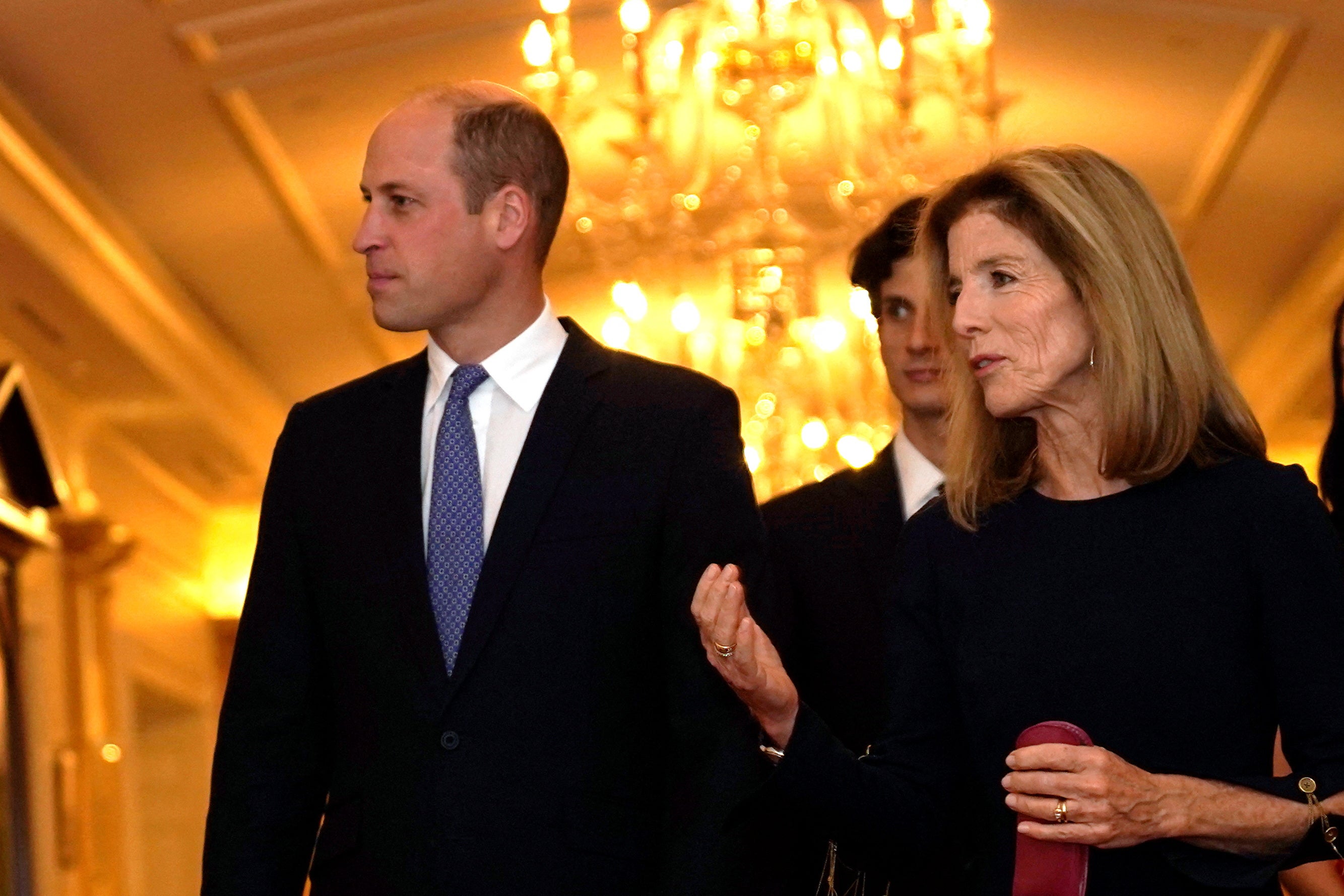 Britain's Prince William, Prince of Wales, and U.S. Ambassador to Australia Caroline Kennedy, daughter of late U.S. President Kennedy, visit the John F. Kennedy Presidential Library, in Boston, Massachusetts, U.S., December 2, 2022