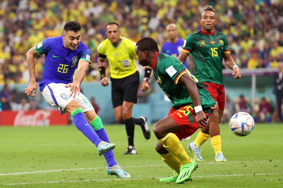 World Cup 2022 LIVE: Brazil vs Cameroon latest score and updates from Group G as Gabriel Martinelli goes close