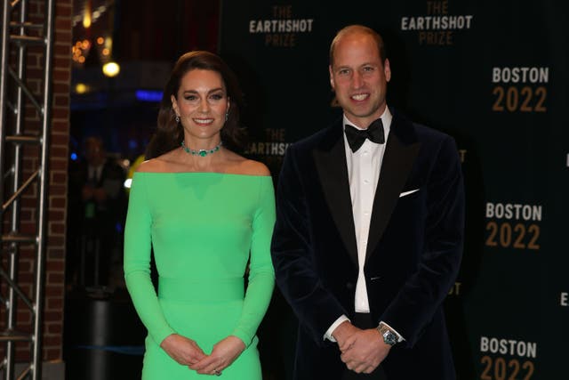 The Prince and Princess of Wales attend the second annual Earthshot Prize awards ceremony (Ian Vogler /Daily Mirror/PA)