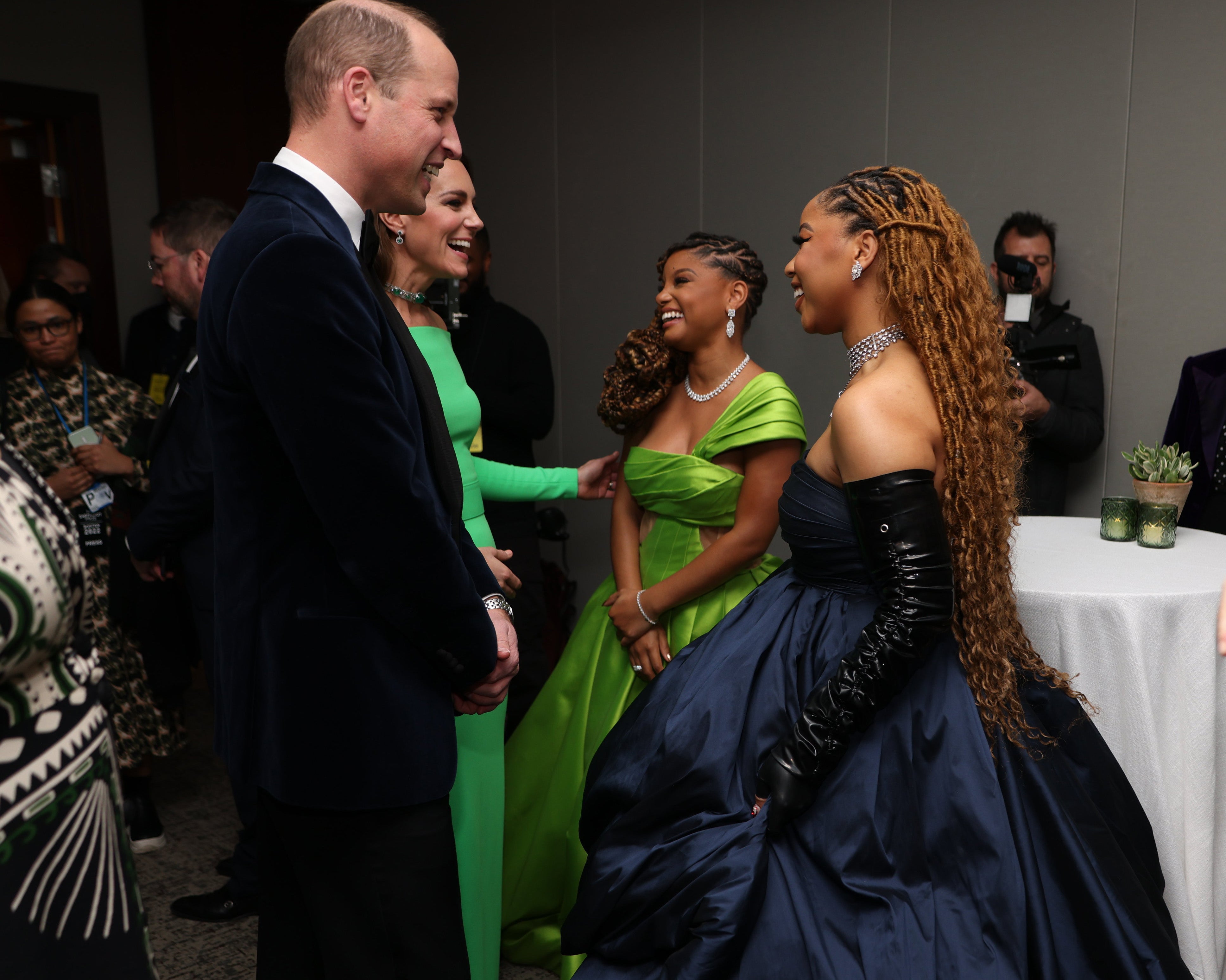 Prince William, Prince of Wales, Catherine, Princess of Wales, Halle Bailey and Chloe Bailey attend The Earthshot Prize 2022