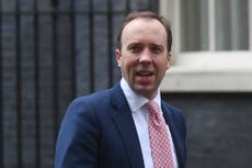 Hancock quit as health secretary ‘after colleagues failed to back him’