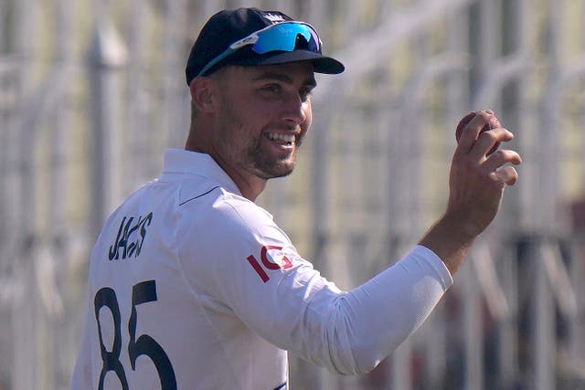 Will Jacks claimed a maiden Test five-for on his England debut (Anjum Naveed/AP)