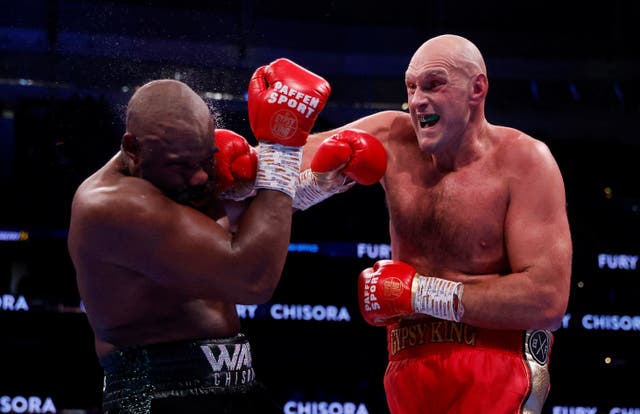 <p>Tyson Fury destroyed Derek Chisora over 10 one-sided rounds </p>