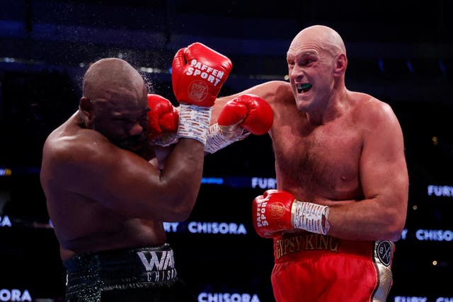 <p>Tyson Fury destroyed Derek Chisora over 10 one-sided rounds </p>