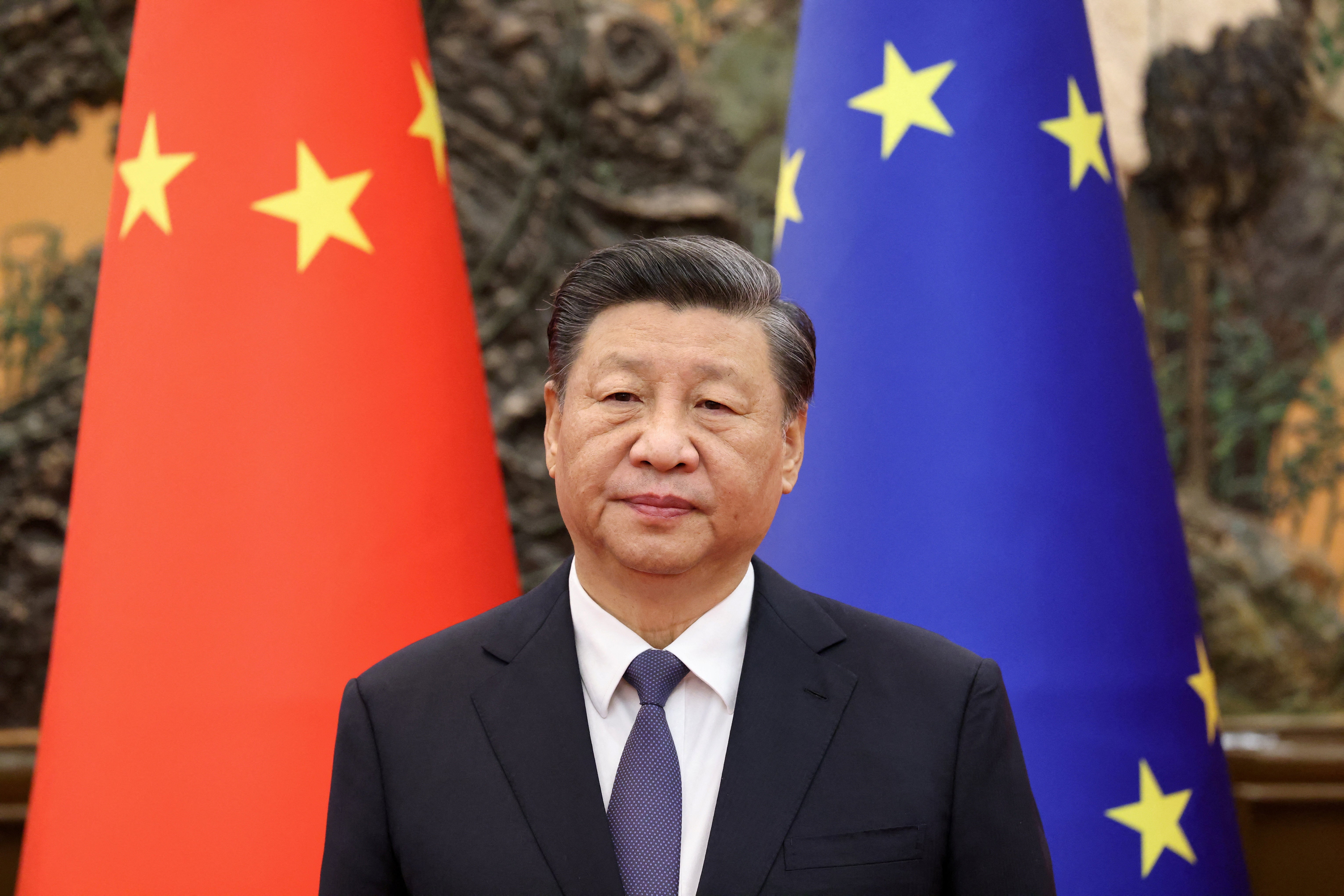 Xi Jinping attends a meeting with European Council President Charles Michel in Beijing on 1 December, where he reportedly told the EU official that the protests were the handiwork of ‘frustrated students’