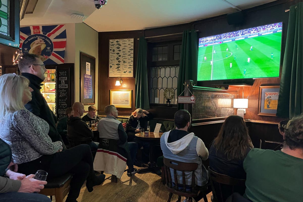Pub revellers celebrate as Three Lions go marching on in