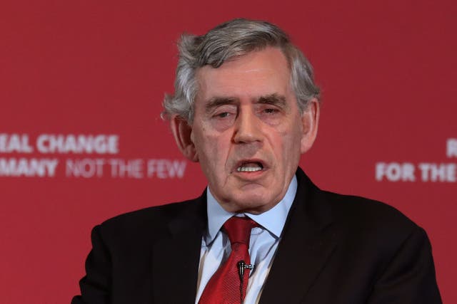 Former prime minister Gordon Brown said the changes he was recommending would ‘make Britain work for Scotland’ (Andrew Milligan/PA)
