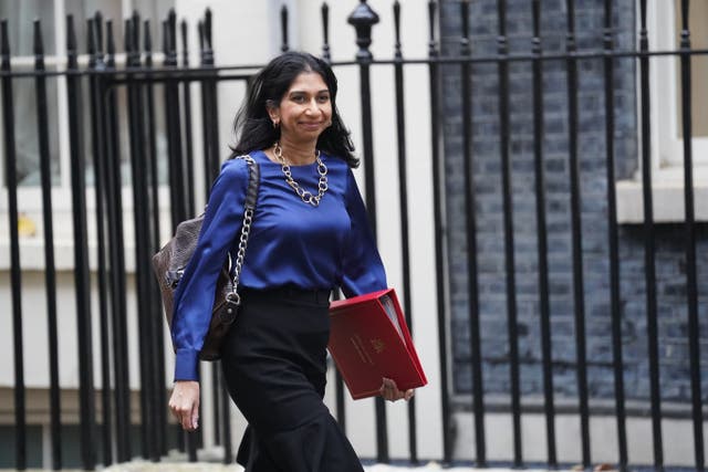 Home Secretary Suella Braverman made her comments in a foreword to a report by the centre-right Centre for Policy Studies think tank (James Manning/PA)
