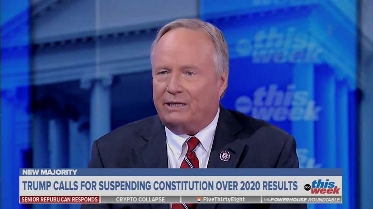GOP representative sparks anchor&rsquo;s incredulity by refusing to denounce Trump&rsquo;s call to &lsquo;terminate&rsquo; constitution