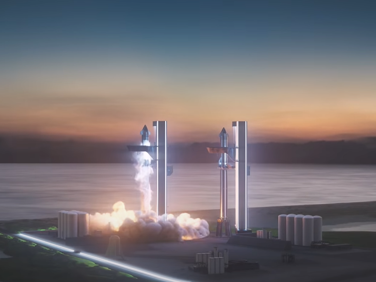 SpaceX shared an animation in February 2022 of how it envisions the future of its Starship Mars missions