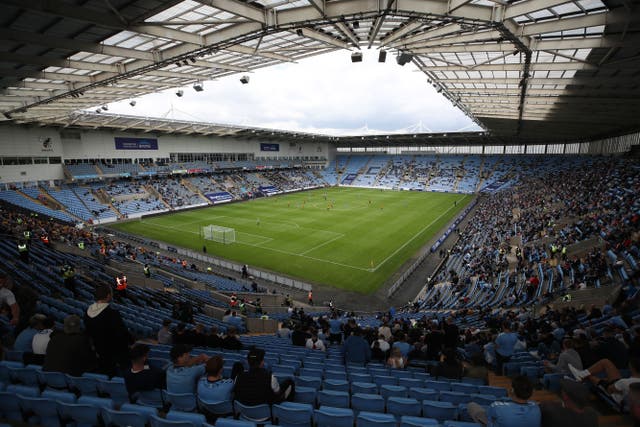Coventry have been given an eviction notice (Nick Potts/PA)