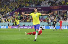 Brazil vs South Korea LIVE: World Cup 2022 latest score and updates as Paqueta adds fourth in stunning display