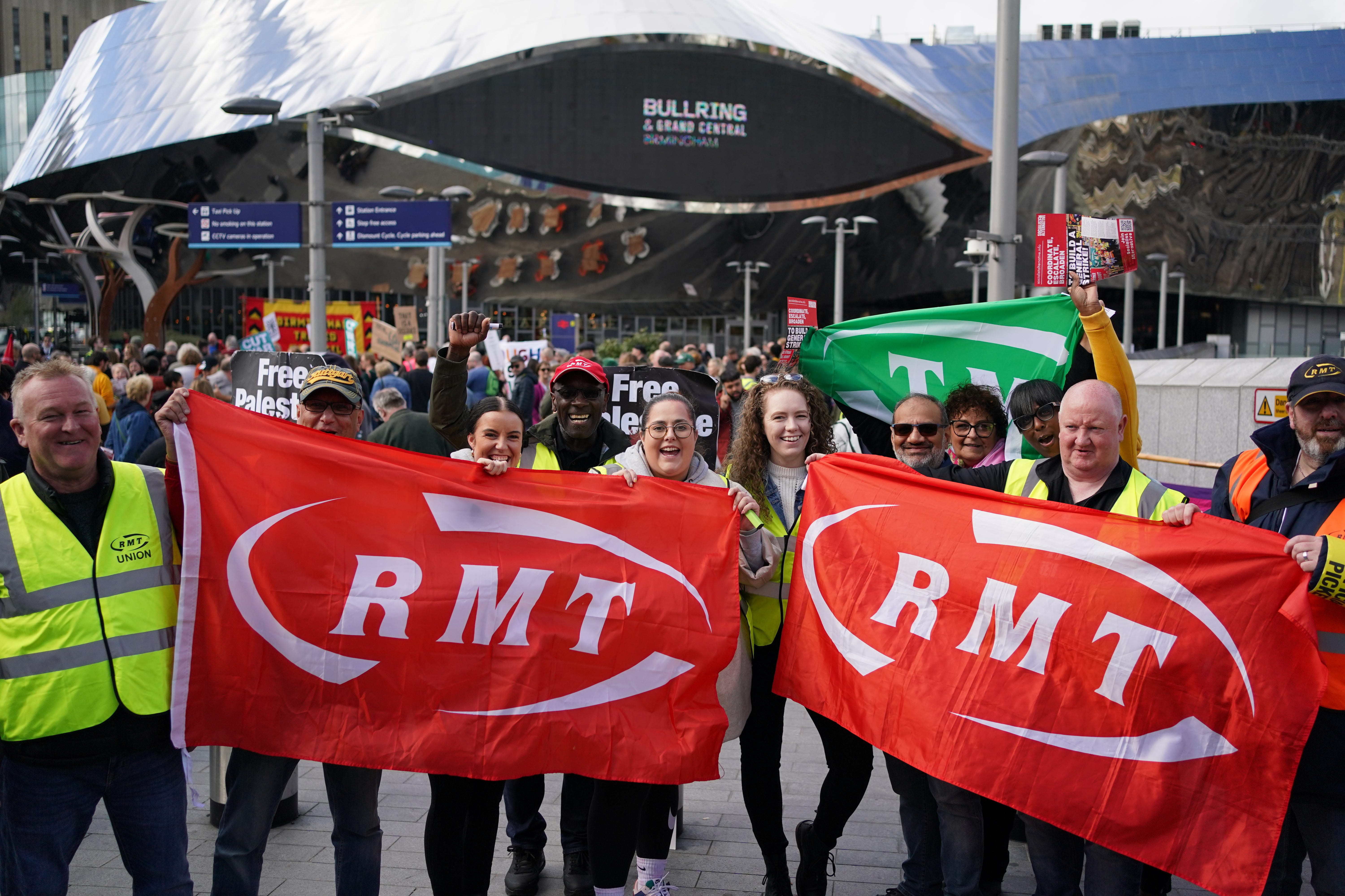 Network Rail workers are due to stage an extra strike over Christmas in the long-running dispute over pay, jobs and conditions – but talks will still proceed on Tuesday (Jacob King/PA)