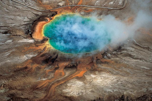 <p>Yellowstone National Park’s Grand Prismatic hot spring</p>