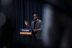 Georgia runoff election - live: Incumbent Warnock rides ahead of Walker in polls in closely divided state 