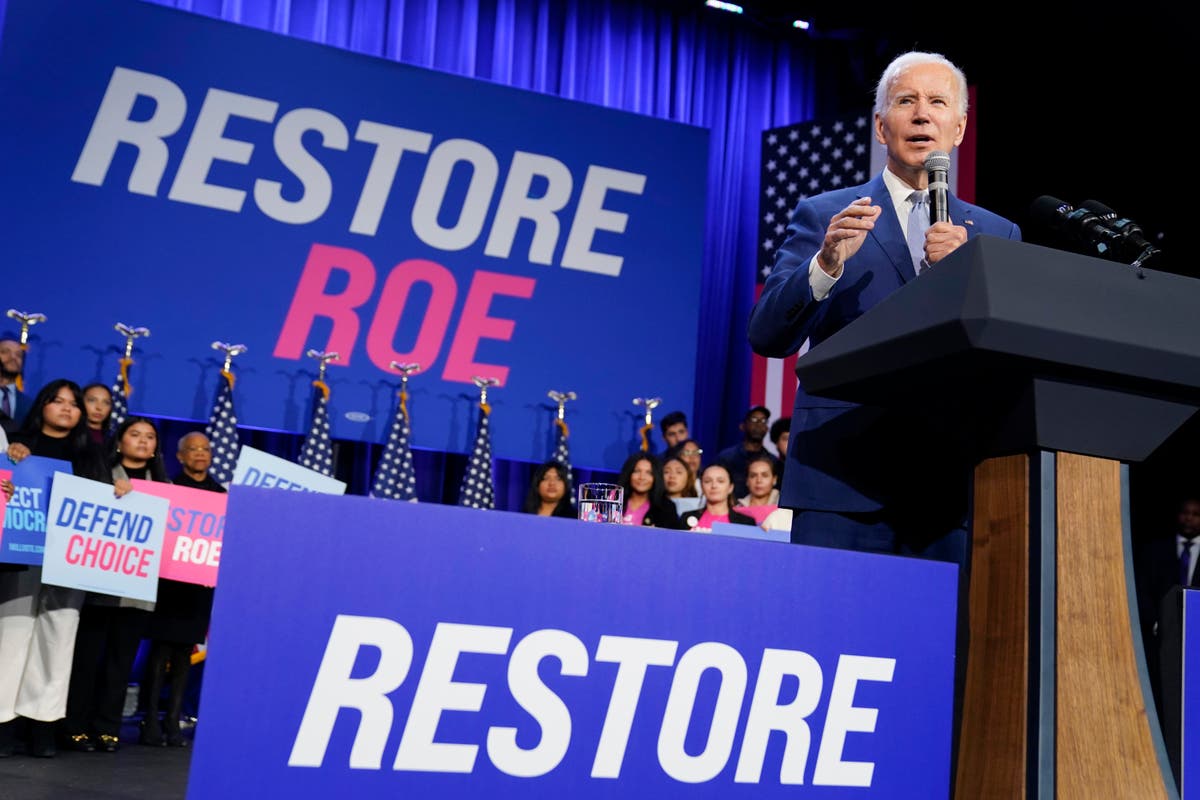 Biden marks Roe v Wade anniversary with vow to protect women as abortion foes march on Congress