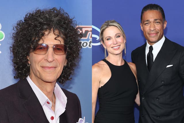 <p>Howard Stern offers a mock impression of anchors going to HR over their alleged relationship</p>
