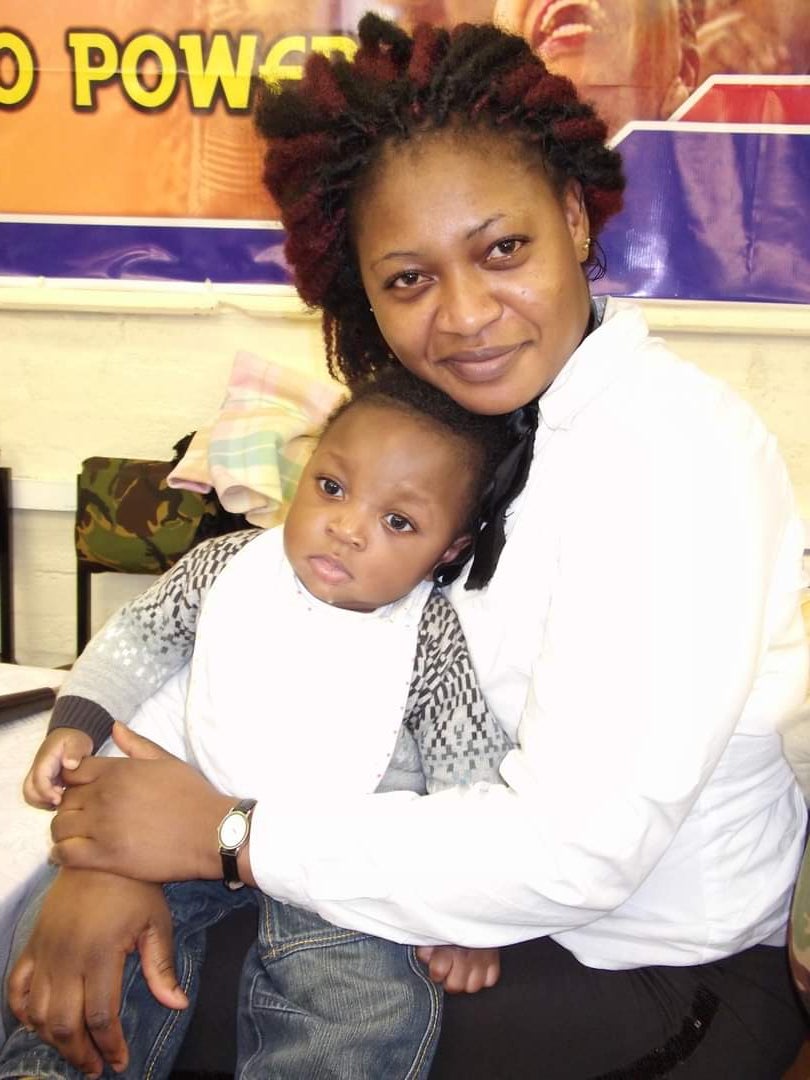 Rosina and her son Jesse when he was a baby
