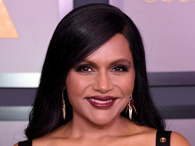 <p>Mindy Kaling attends the Academy of Motion Picture Arts and Sciences 13th Governors Awards at Fairmont Century Plaza on 19 November 2022</p>