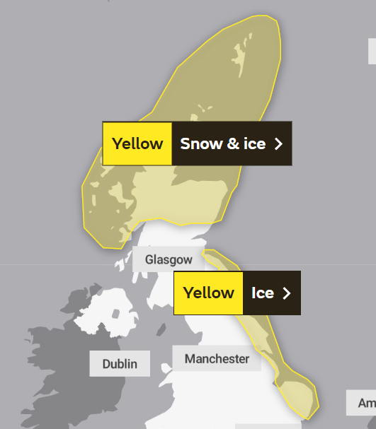 Met Office issues two yellow weather warnings this week across parts of the UK