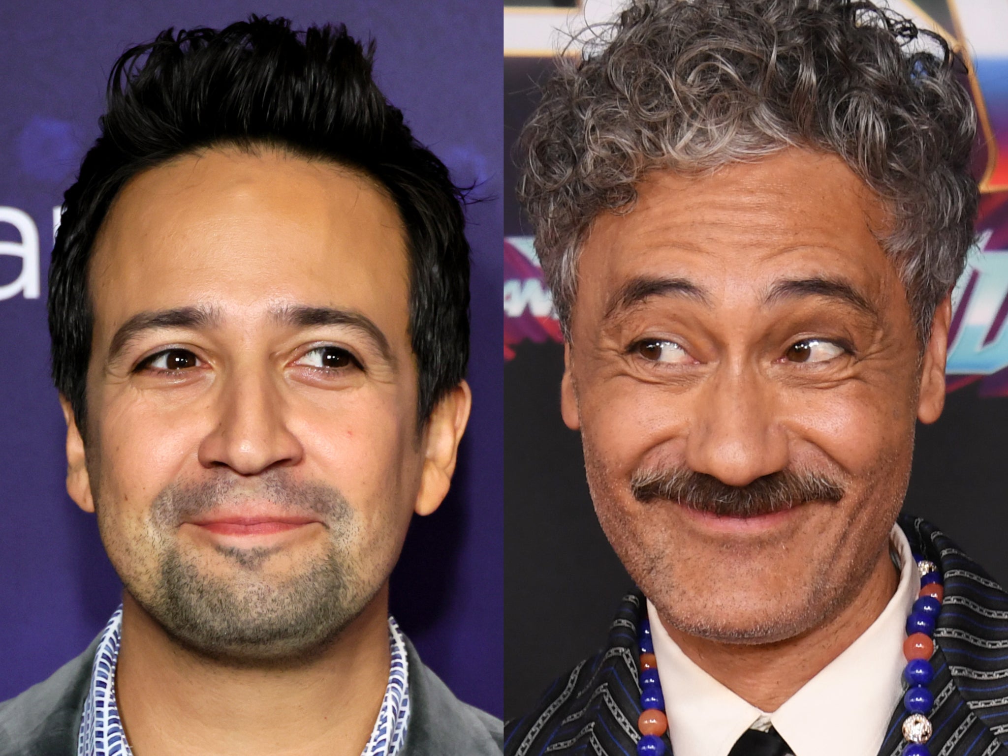 <p>Lin-Manuel Miranda and Taika Waititi</p>