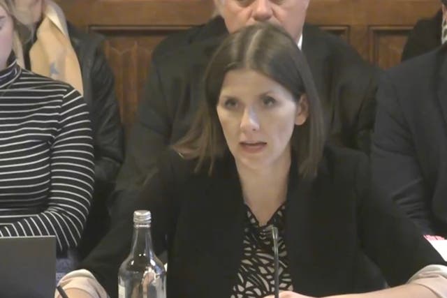 <p>Michelle Donelan speaking to a parliamentary select committee  </p>