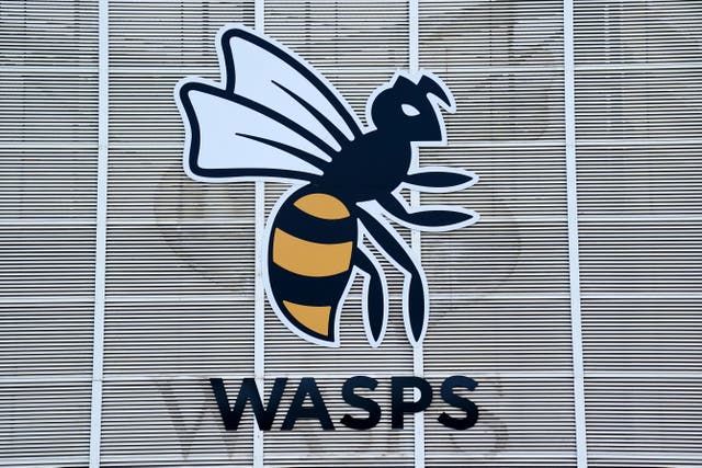 The Wasps emblem outside the Coventry Building Society Arena in Coventry, home of Wasps RFC, following the announcement the club has been placed into administration and have immediately ceased trading. Picture date: Monday October 17, 2022.