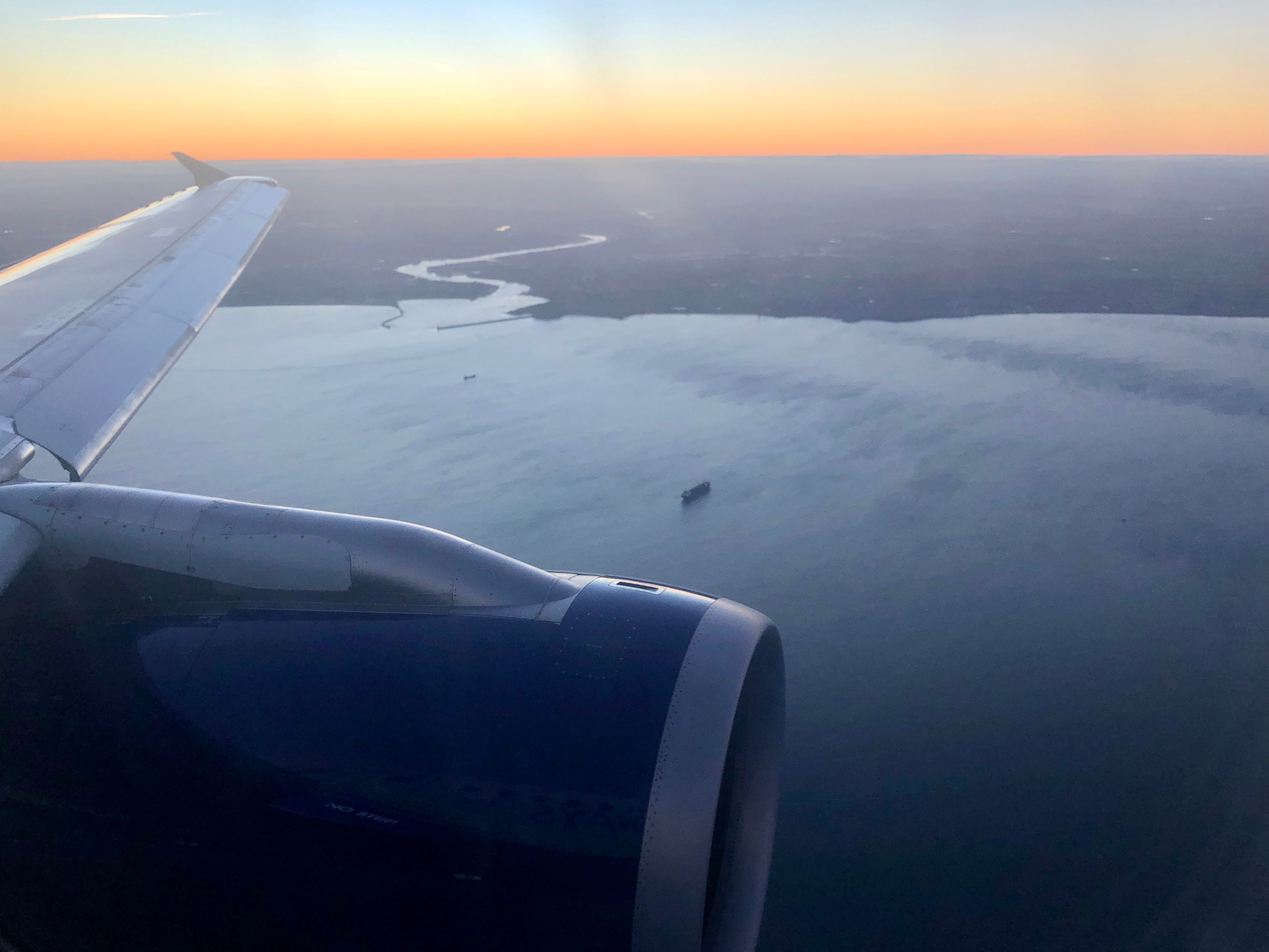 Sun on the Tyne: View from a British Airways flight from Heathrow to Newcastle