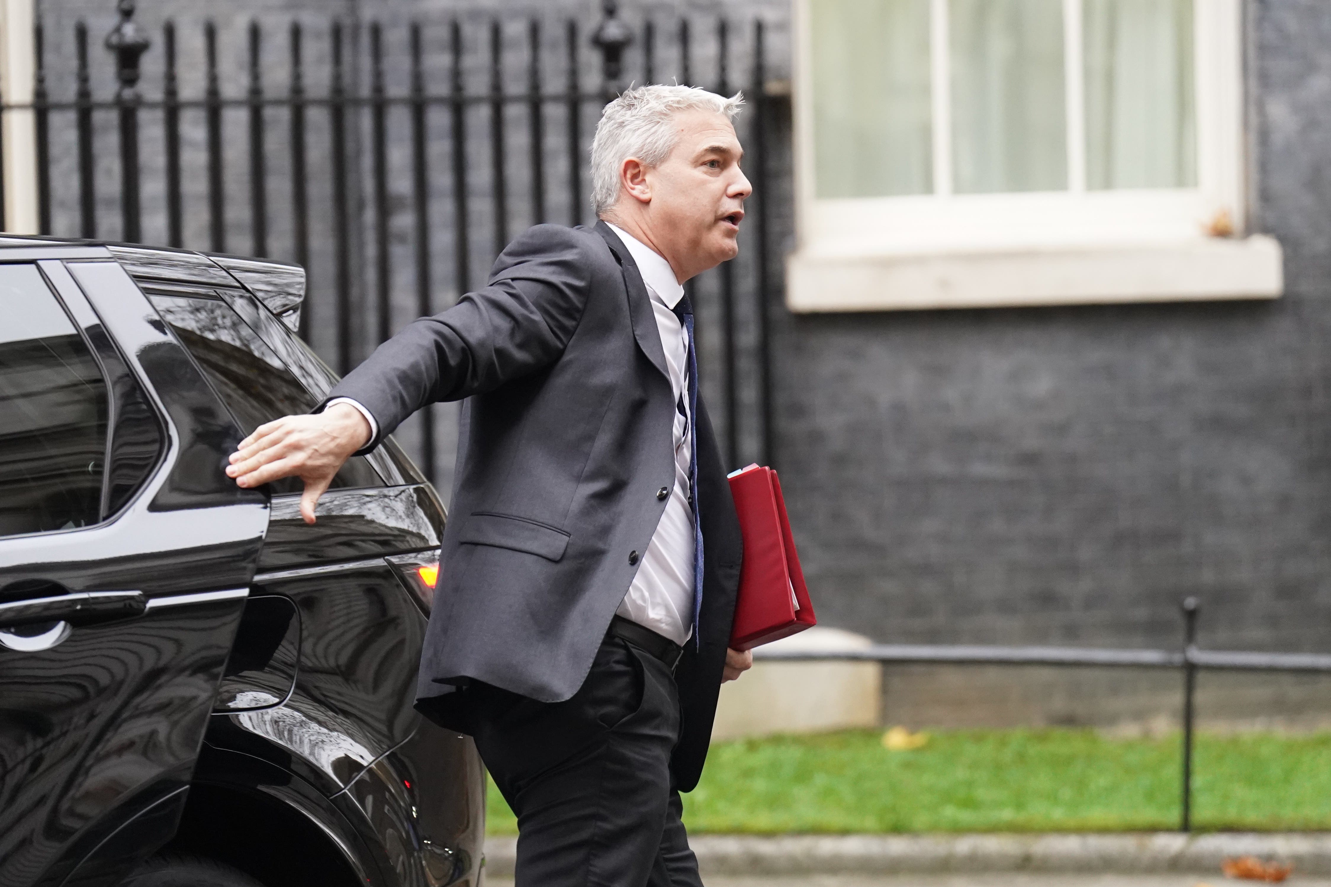 Health Secretary Steve Barclay arriving in Downing Street, London, ahead of a Cabinet meeting (James Manning/PA)