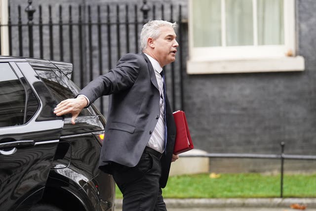 Health Secretary Steve Barclay arriving in Downing Street, London, ahead of a Cabinet meeting (James Manning/PA)