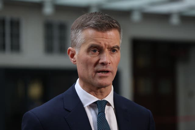 Transport Secretary Mark Harper has urged rail unions to give ‘at least a neutral recommendation’ when putting offers aimed at resolving industrial disputes to their members (Belinda Jiao/PA)