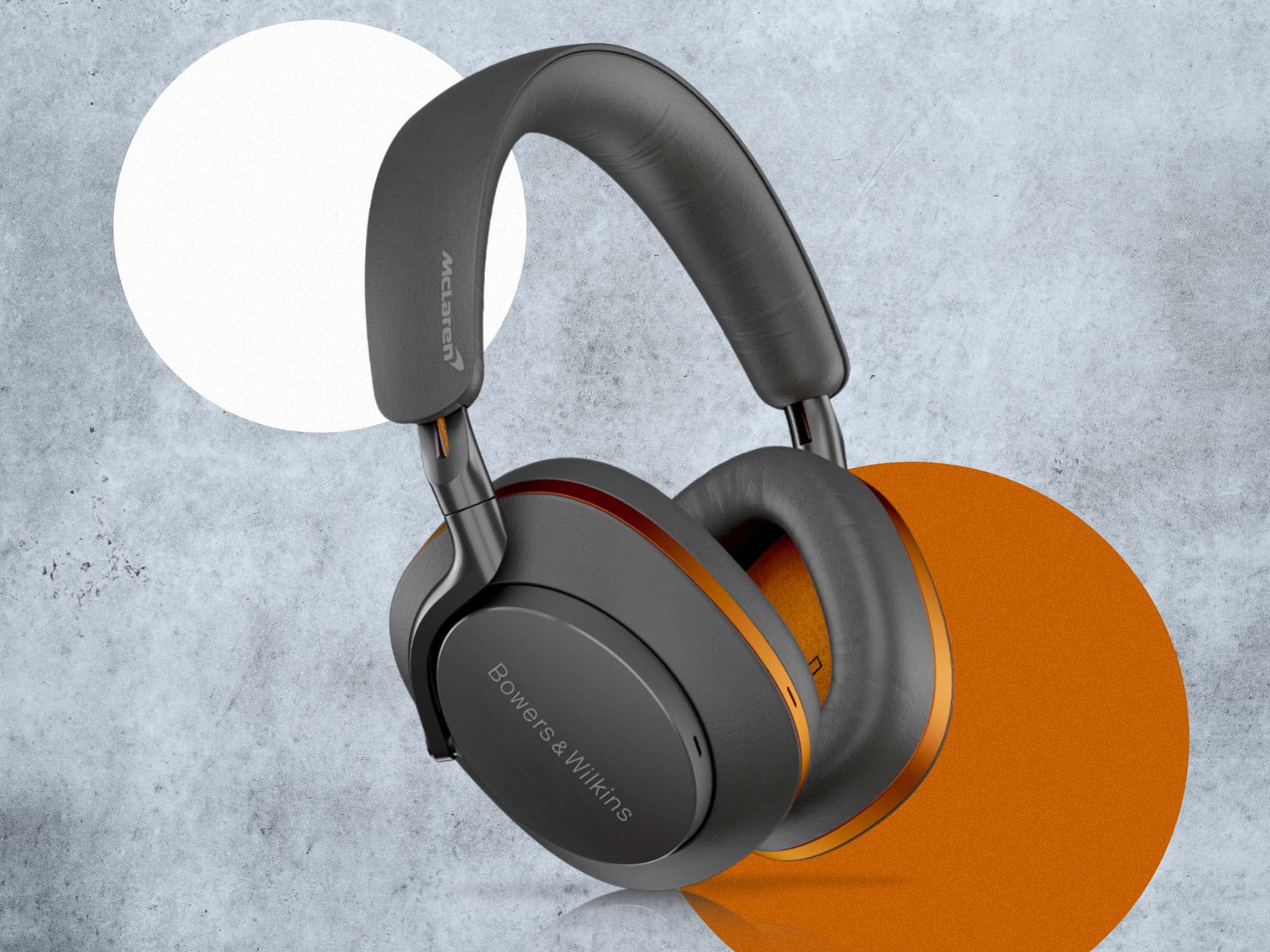The headphones feature papaya-orange detailing