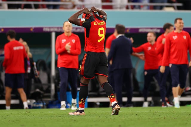 <p>Romelu Lukaku’s missed chances cost Belgium dearly in their early World Cup exit </p>