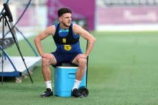 Declan Rice misses England training session through illness ahead of France quarter-final