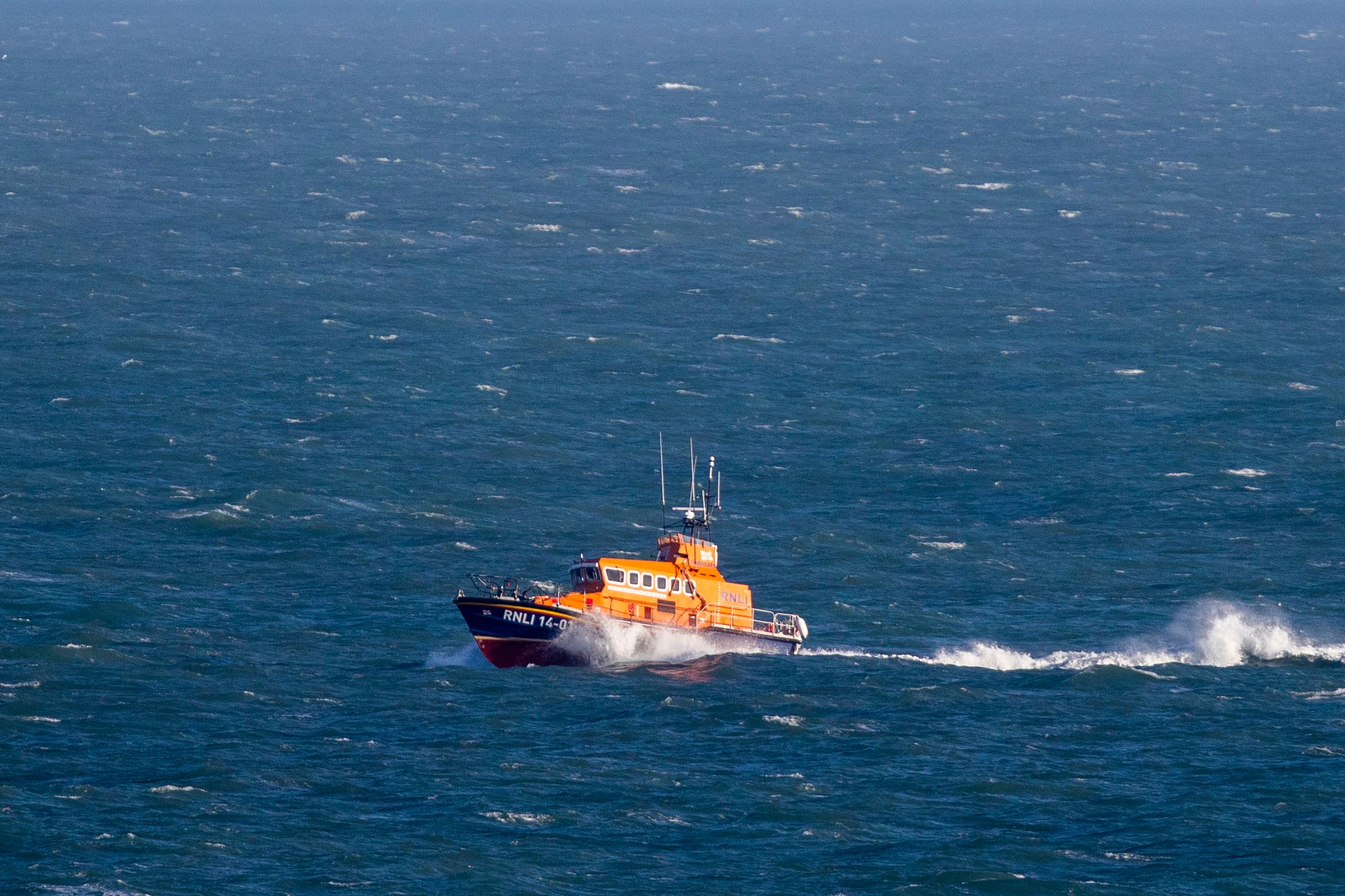 A search and rescue operation is under way after the collision off Jersey (Steve Parsons/PA)