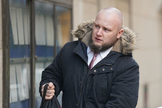 Car assembly line operative Damien Drackley arrives at the Old Bailey (PA)