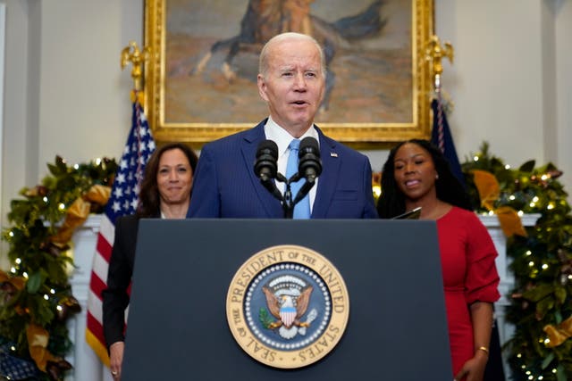 <p>President Joe Biden speaks in the Roosevelt Room of the White House, Thursday, Dec. 8, 2022, in Washington. (AP Photo/Patrick Semansky)</p>