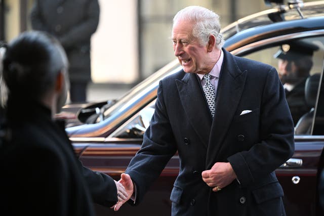 <p>Charles arrives for a reception with Christian Communities at King’s House (PA)</p>