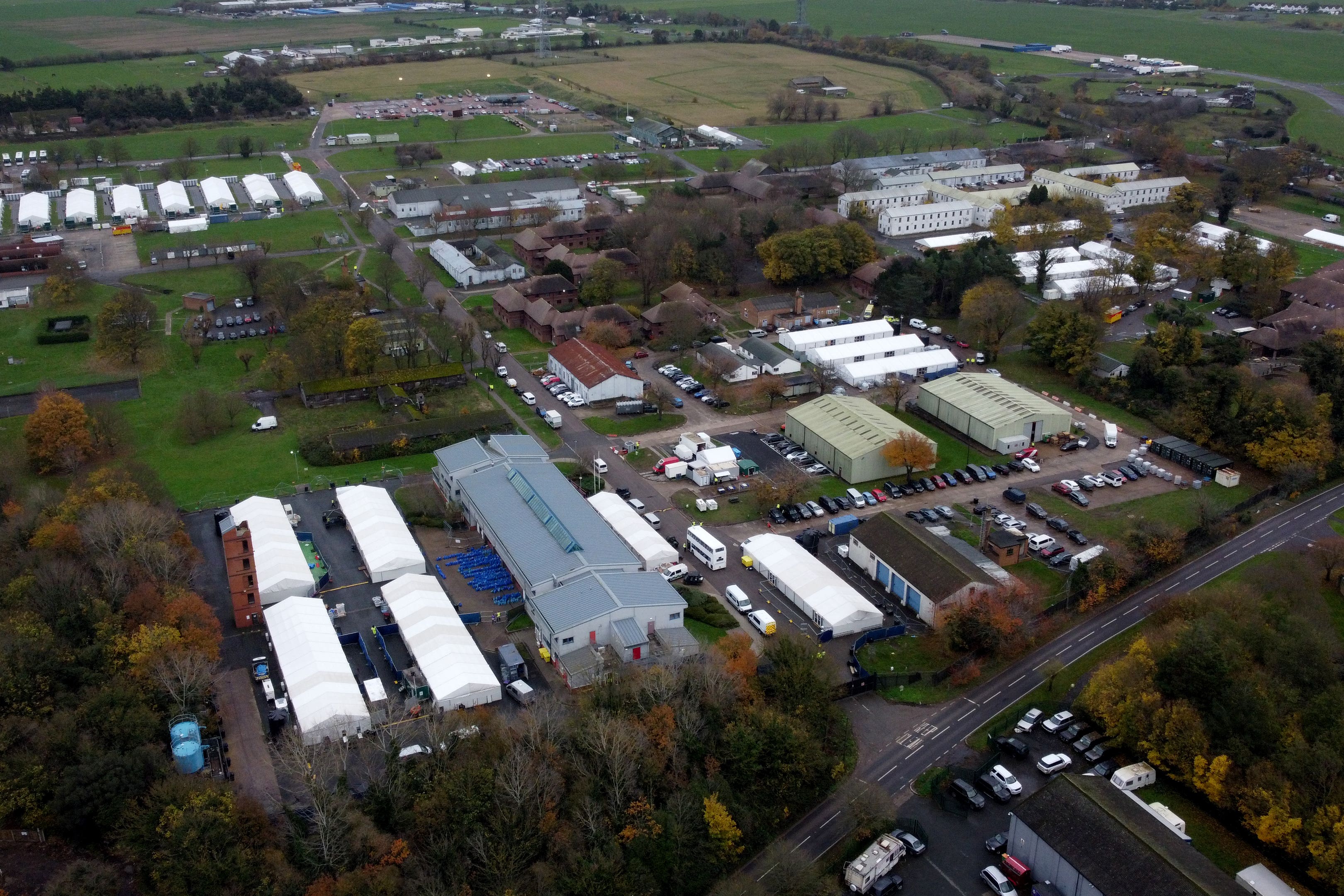 The Manston immigration short-term holding facility (Gareth Fuller/PA)