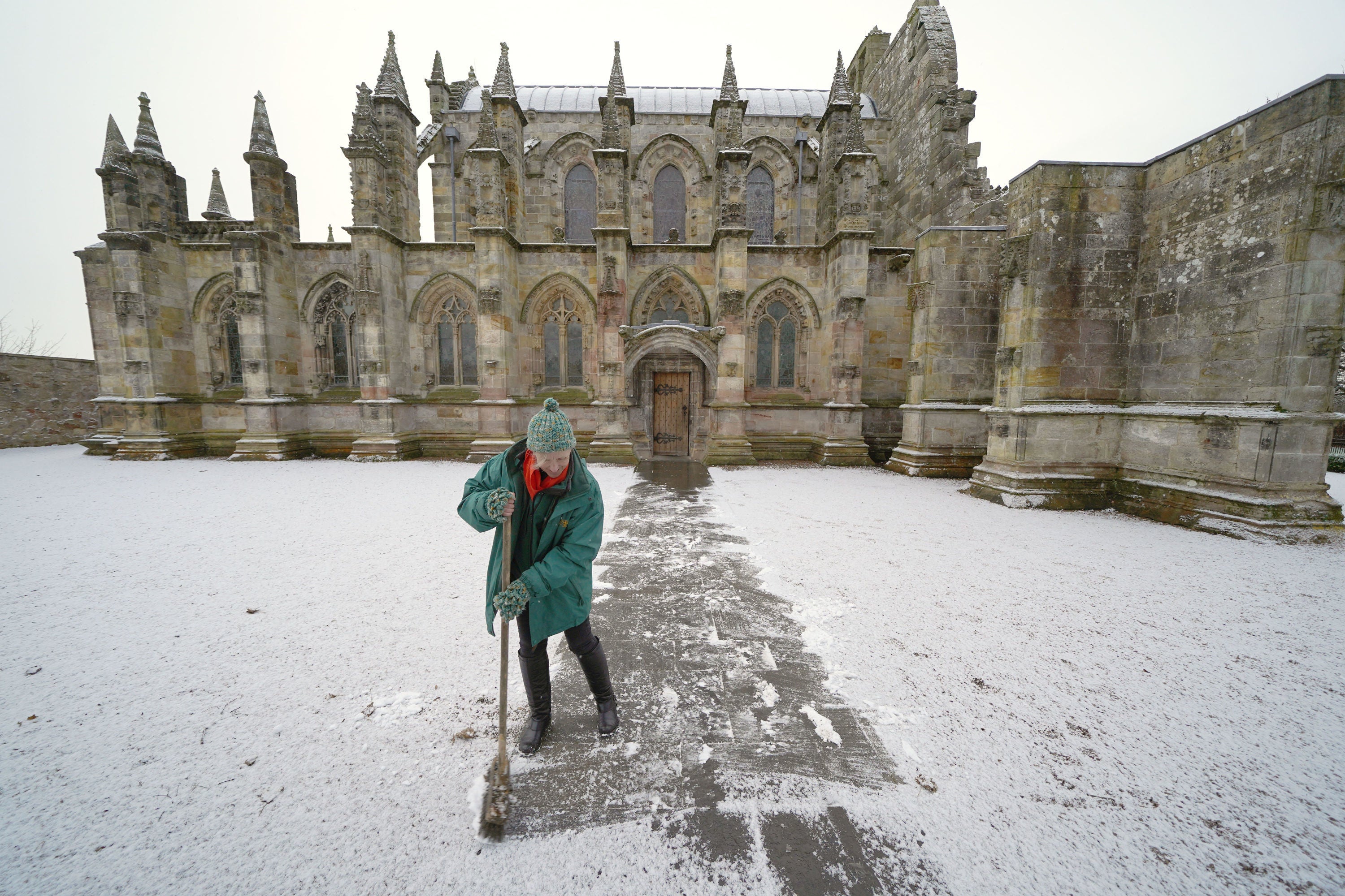 Edinburgh has been among the places in Scotland hit by snow