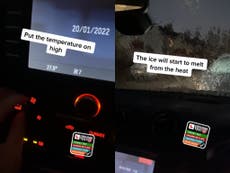 Driver shares ‘magic’ tip to defrost car windscreen in freezing cold snap 