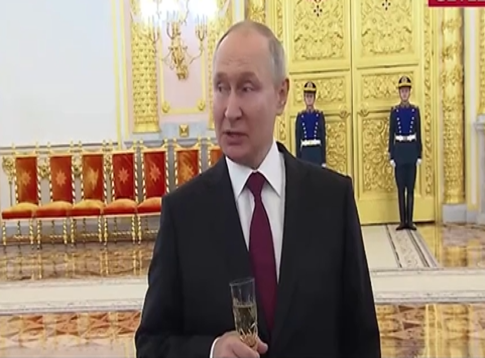 <p>Vladimir Putin has accused Ukraine of starting attacks on civilian infrastructure without naming the Volodymyr Zelensky administration in his latest conference with reporters</p>